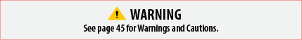 Warning - See Page 45 for Warnings and Cautions